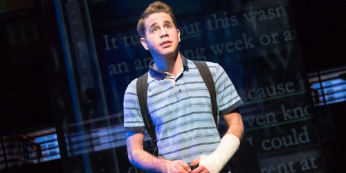 Picture of Ben Platt singing 'Waving Through a Window'